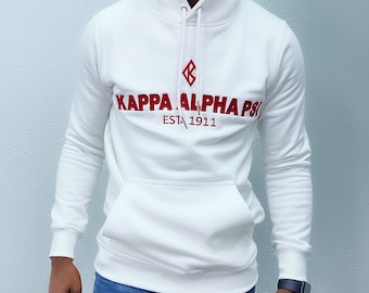 Kappa Alpha Psi Floating K Premium Dark Red & Cream Hoodie