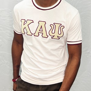 Kappa Alpha Psi Shirt - Cream and Crimson