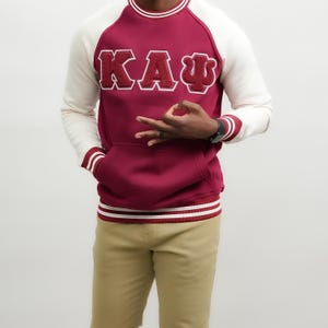 Kappa Alpha Psi Dark Crimson and Cream Chenille  Sweatshirt