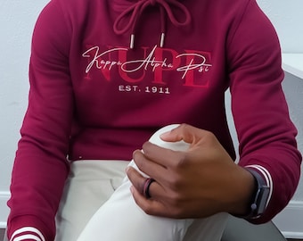 Kappa Alpha Psi Dark Crimson Embroidery Hoodie