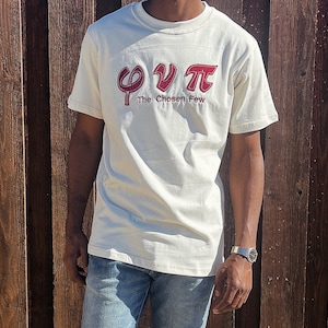 Kappa Alpha Psi "Phi Nu Pi" broderi Crimson & Cream T-shirt
