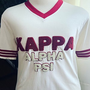 Kappa Alpha Psi Chenille Crimson & Cream T- Shirt
