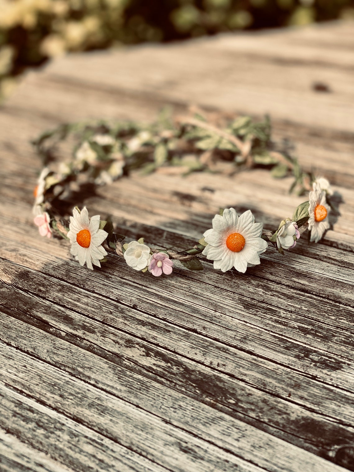 Daisy Crown Daisy Flower Crown Baby Shower Flower Crown Spring Etsy UK