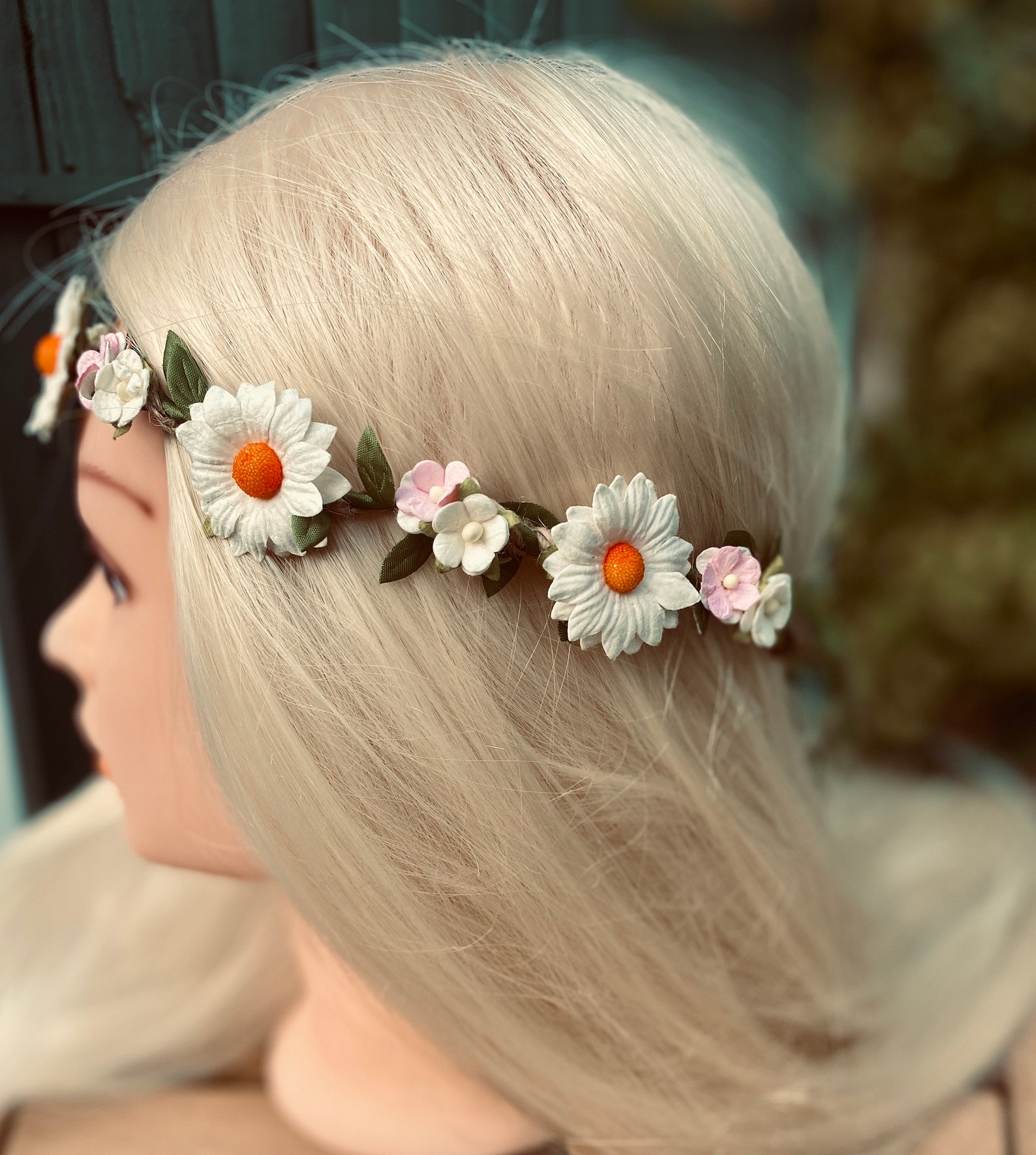 Daisy Crown Daisy Flower Crown Baby Shower Flower Crown Spring Etsy UK