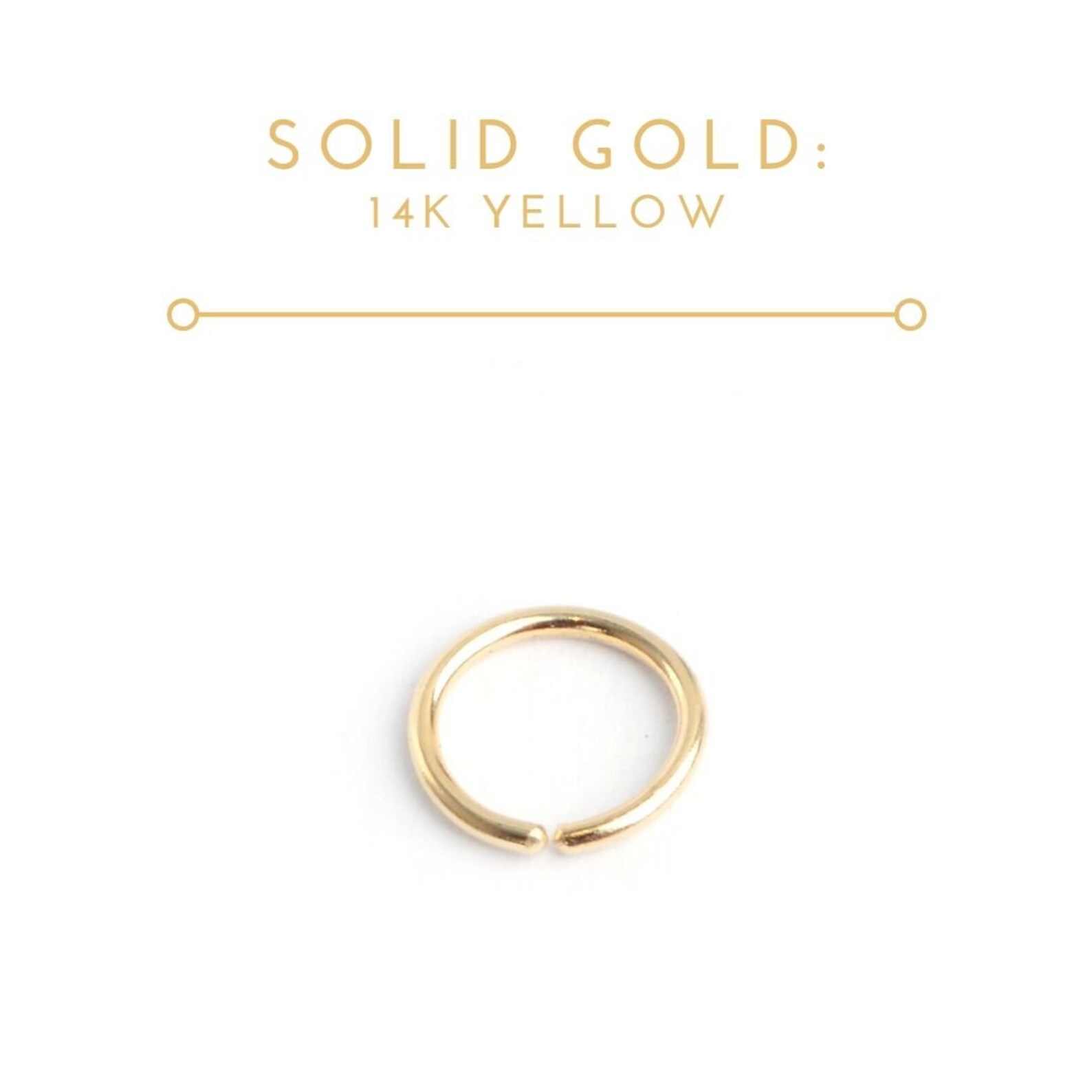 14k 18k Solid Gold Belly Button Ring Belly Button Hoop Etsy