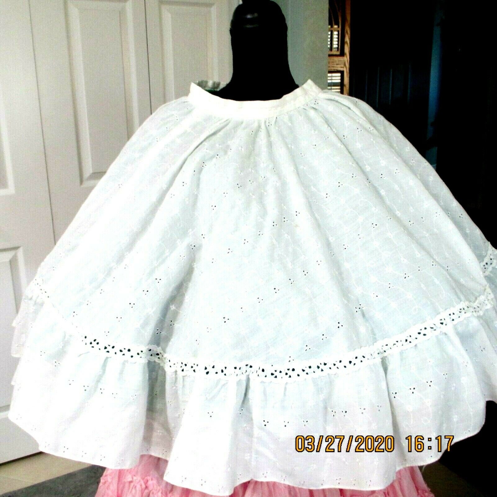 Square Dance Skirt fixed waist 26 23 long Etsy