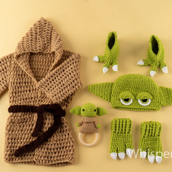 Baby Yoda Outfit,  Baby Shower Gift, Baby Yoda Costume Halloween, Cosplay Alien, Baby Party Costume, Star War Baby Photography/baby yoda