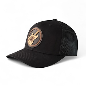 The Riff Master | Electric Guitar Wooden Patch Trucker Hat