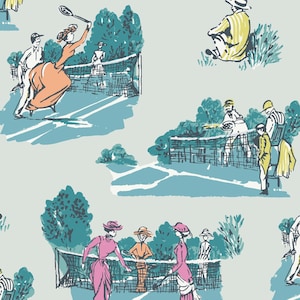Novelty Wallpaper / Tennis Wallpaper / Anyone For Tennis / Feature Wall