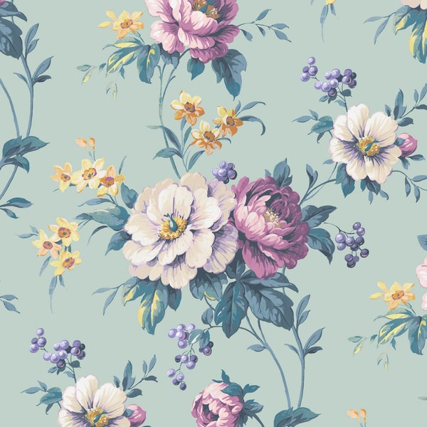 Duck Egg Blue Wallpaper Etsy