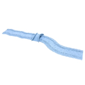 May include: A light blue plastic toy bridge with a winding path. The bridge is designed to be used with toy cars or other small toys.