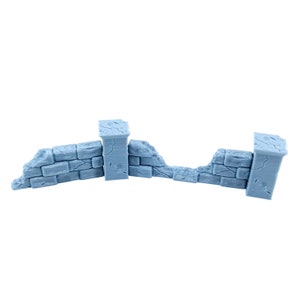 Tabletop Terrain destroyed Walls | 28mm Fantasy Scenery for DnD, RPG and Wargaming