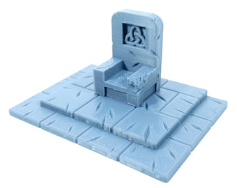 Tabletop Terrain Thron | 28mm Fantasy Scenery für DnD, RPG und Wargaming
