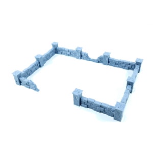 Tabletop Terrain Walls | 28mm Fantasy Scenery for DnD, RPG and Wargaming
