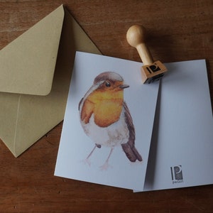 Robin kaart aquarel
