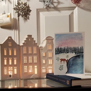 Deer by the Lake - Tarjeta de temporada