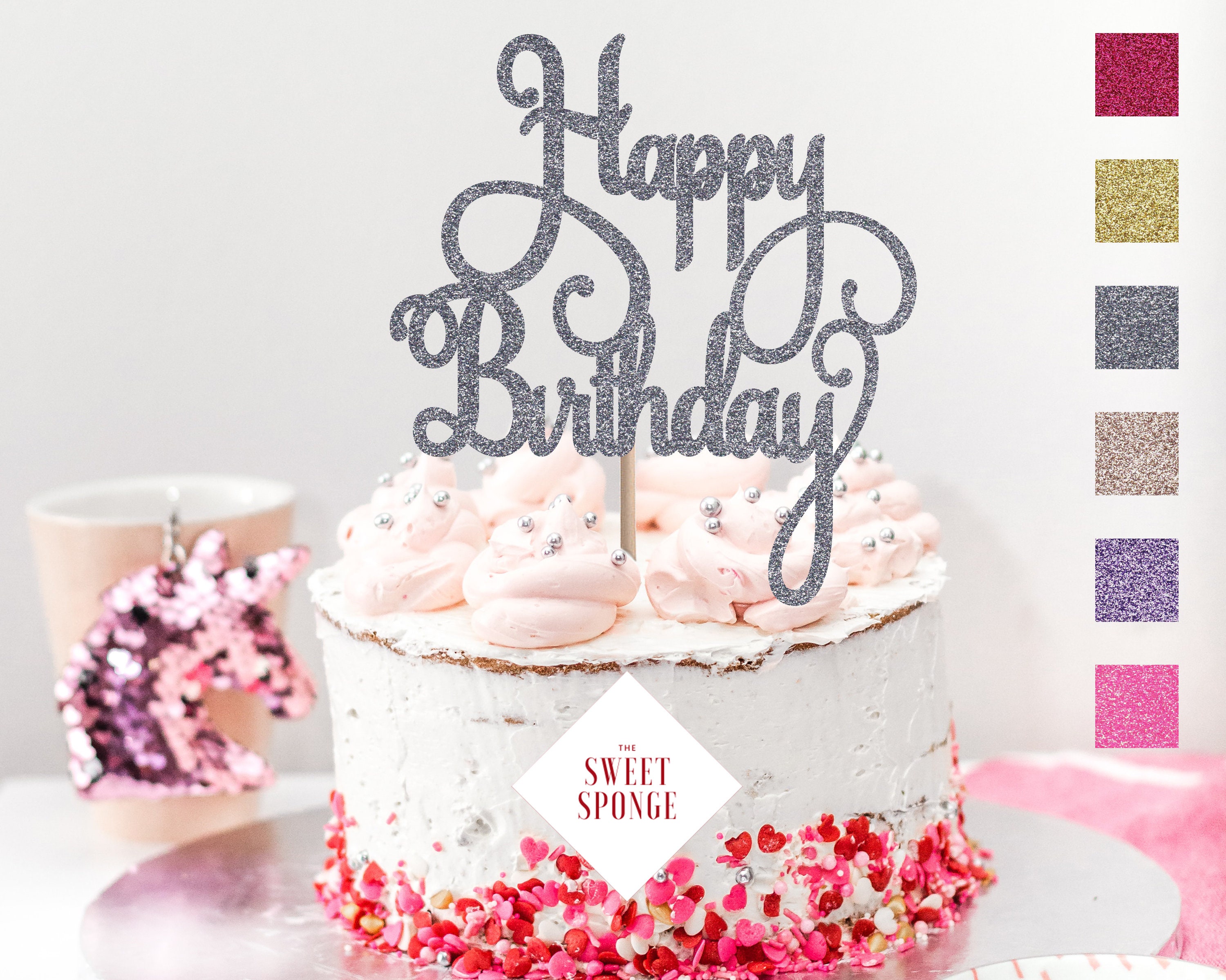 Happy Birthday Cake Topper Personalised Cake Toppers Etsy UK