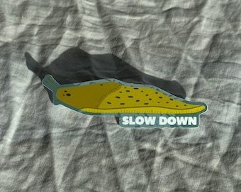Banana Slug Sticker: Nature-Inspired Vinyl Decal for Water Bottles