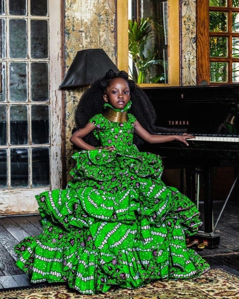 African Girl Clothingafrican Princess Dress Long African Etsy