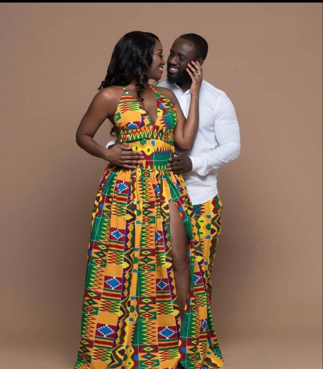 African Ankara Couple Attireafrican Prom Dressafrican Print Etsy 