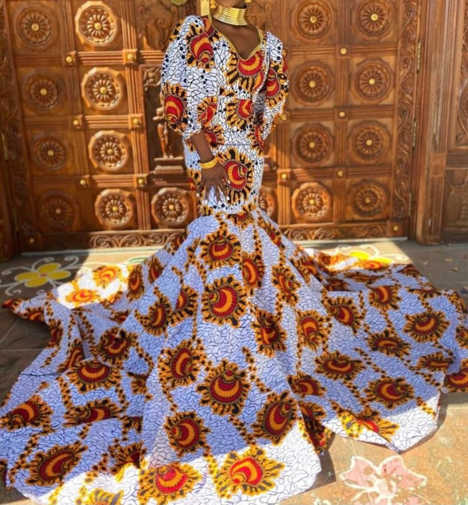 African Maxi Ball Gown Prom Dressafrican Etsy