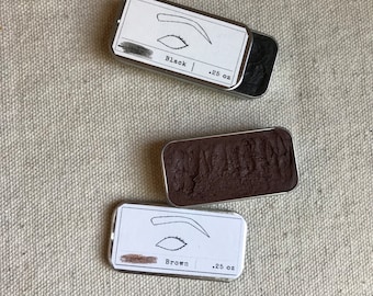 Crema para cejas y pestañas, maquillaje de ojos vegano sin residuos, máscara de pestañas natural