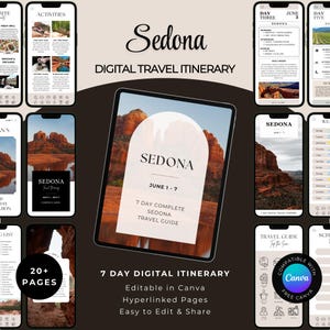 Sedona Arizona Reiseplan Vorlage: Bearbeitbarer 7-Tage-Reiseführer (Digitaler Download)