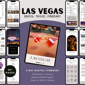 Las Vegas Digital Itinerary, Ultimate 4-Day Vegas Travel Guide, Vegas Bachelorette Party Itinerary, Nevada Girls Trip, VEGAS Weekend Getaway