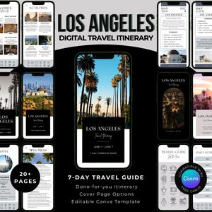 Los Angeles Travel Itinerary | 7-Day LA Trip Planner (Digital Download)