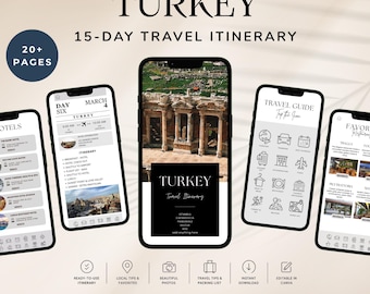 Turkey Travel Itinerary | 15-Day Istanbul & Cappadocia Guide (Digital Download)