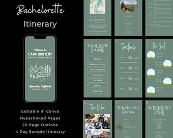 Camp Bachelorette Itinerary: Last Trail Before the Veil (Digital Download)