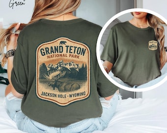 Grand Teton nationalpark T-shirt: Komfortfärger Wyoming vandringströja