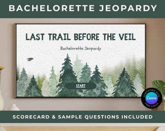 Camp Bachelorette Jeopardy Game: Wild in the Woods (Digital Download)