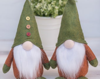 Fall Standing Gnome - Holiday Gnome- Cute Gnome- Handmade Gnome- Christmas Totome- Tiered Tray Decor- Gnome Pair- Gift Gnome