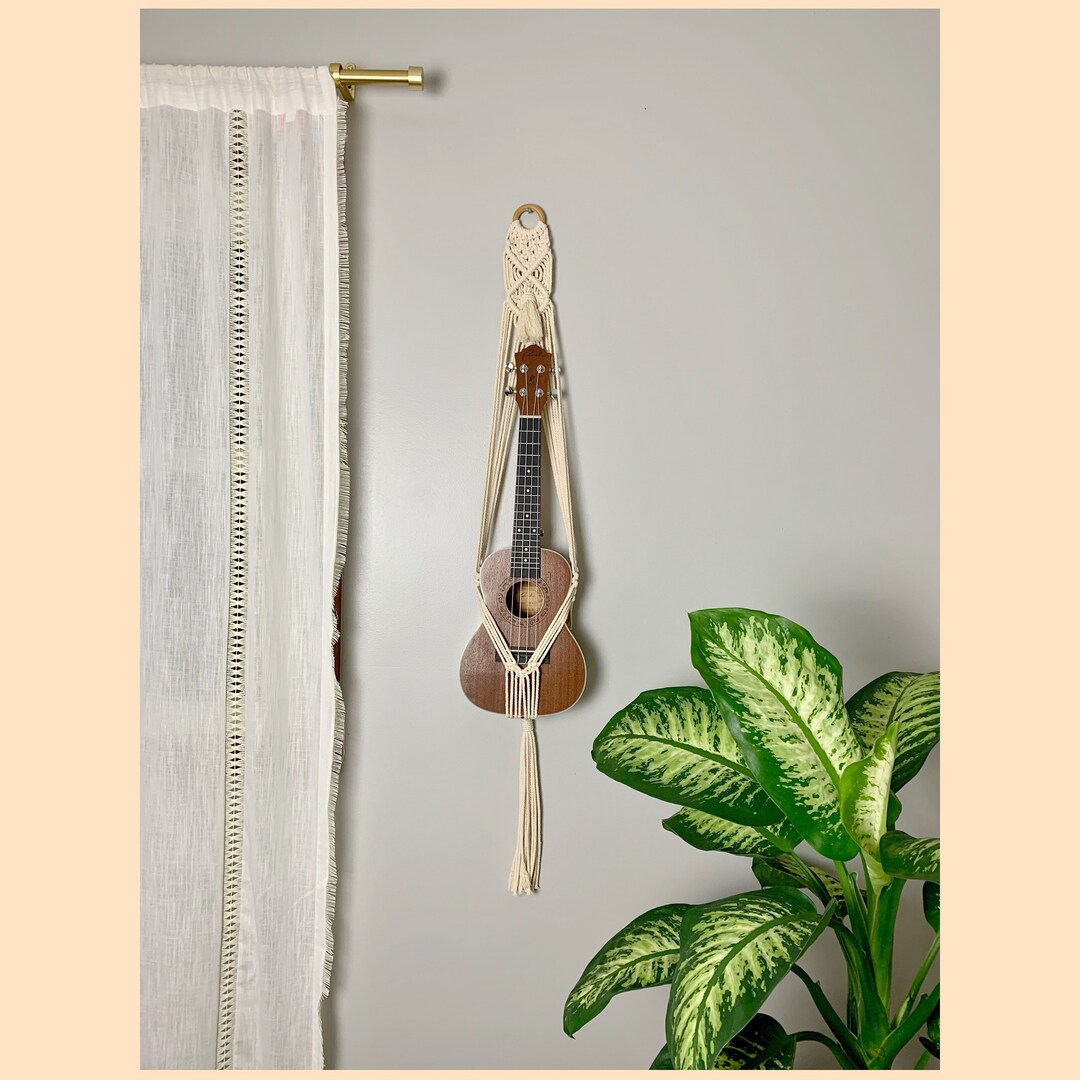 Macrame Ukulele Wall Hanging Ukulele Wall Mount Ukulele Wall Etsy