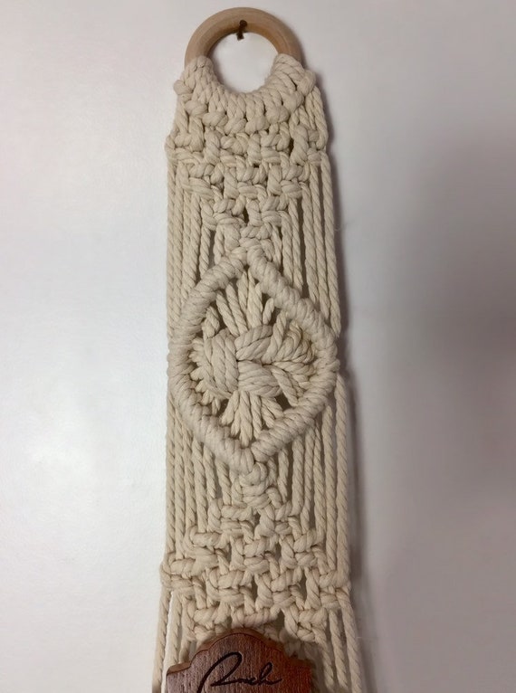 Gros crochet de suspension pour ukulélé en macramé, décoration