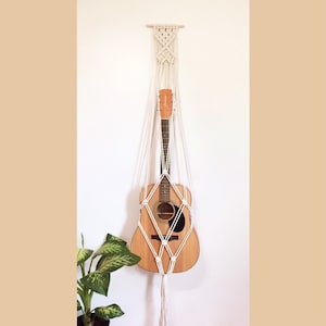 Macrame Guitar Hanger, Boho Guitar Wall Mount, Guitar Stand, Boho Wall Decor