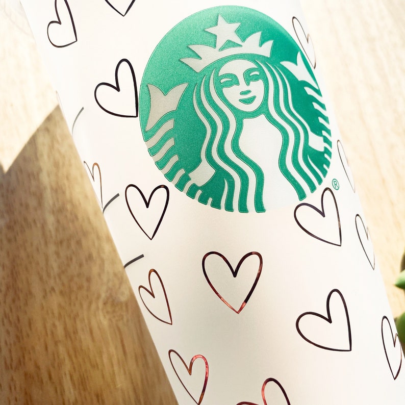 mini hearts starbucks cold cup