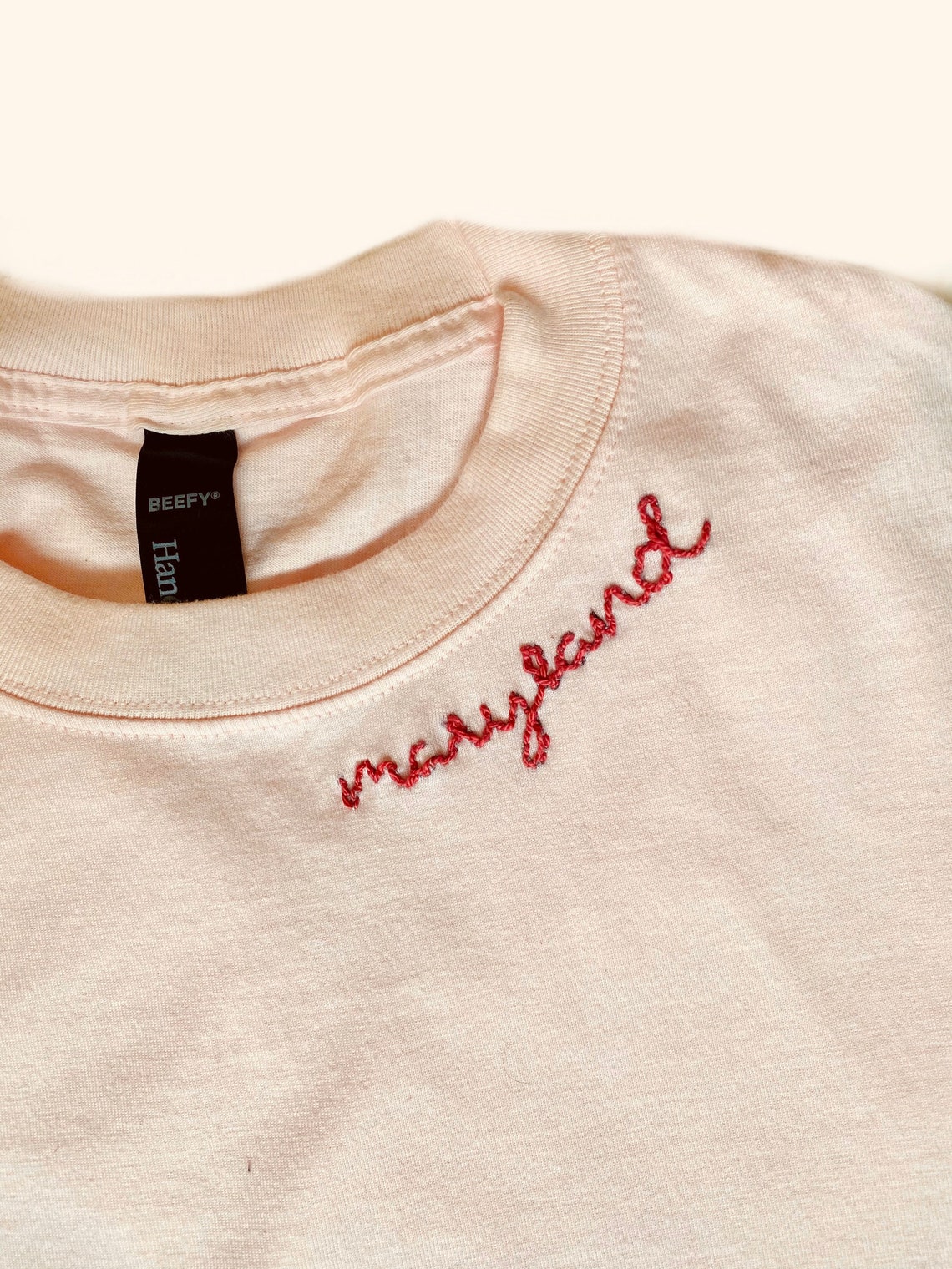 Custom Hand Stitched Embroidered Shirt W Name Monogram Etsy