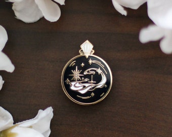 Gold Celestial Garden Starlight Potion Hard Enamel Pin - Magical Galaxy Theme Enamel Pin - Potion Enamel Pin - Keely Studios
