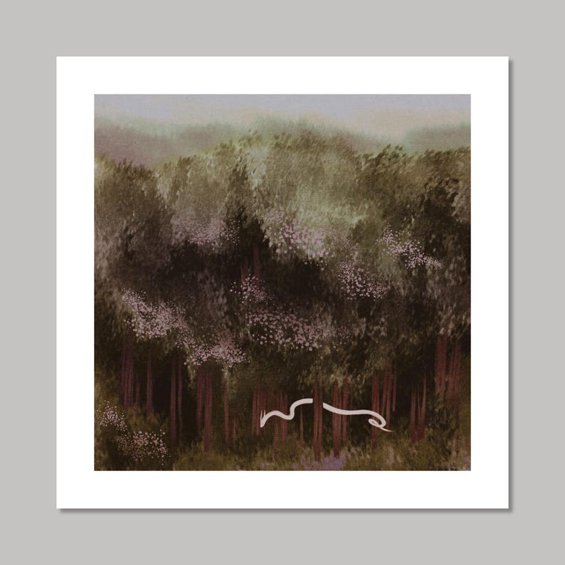 Noodle Dragon Fine Art Print | Archival Digital Painting Art Print 12x12