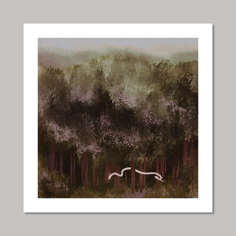 Noodle Dragon Fine Art Print | Archival Digital Painting Art Print 10x10