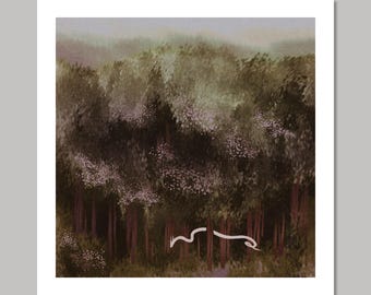 Noodle Dragon Fine Art Print | Archival Digital Painting Art Print