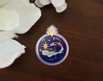 Celestial Garden Starlight Potion Die Cut Gold Mirror Effect Sticker - Potion Die Cut Sticker - Magical Celestial Sticker - Keely Studios