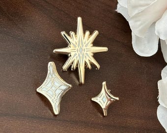 OOPSIE Set | Gold Celestial Garden Stars Mini Pin Set - Hard Enamel Pins - Galaxy Enamel Pin Set