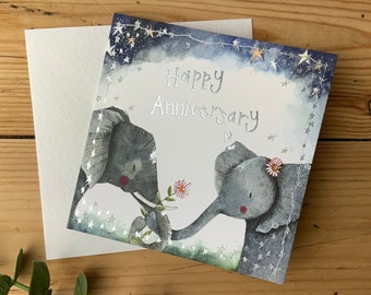 Personalised I Love You Photo Frame Anniversary Wedding Engagement Valentines Gift for Wife Husband Girlfriend Boyfriend Elephant
