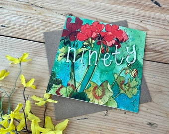 90th Birthday Card Etsy