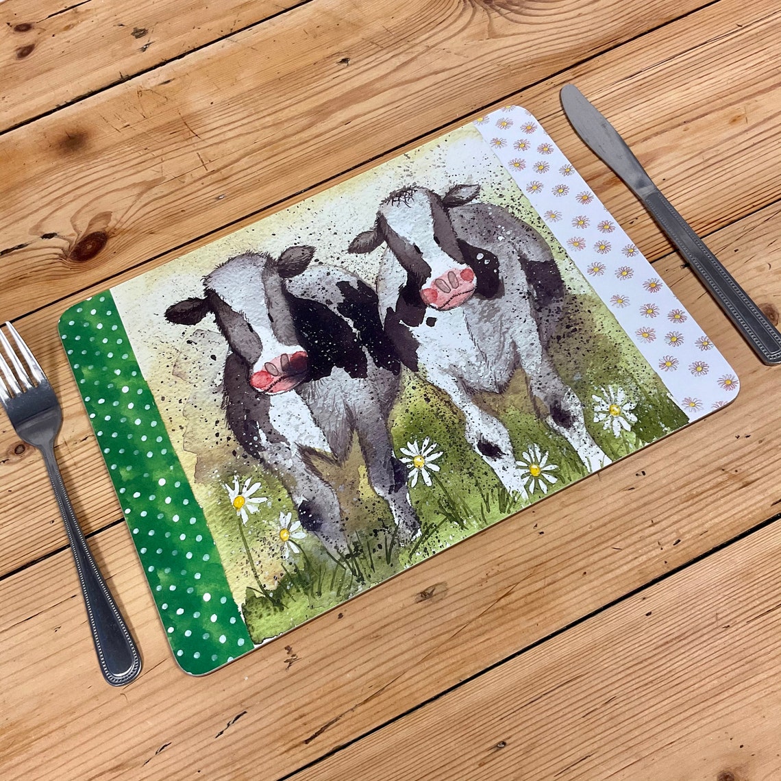 Curious Cows Placemat Single or Set Etsy