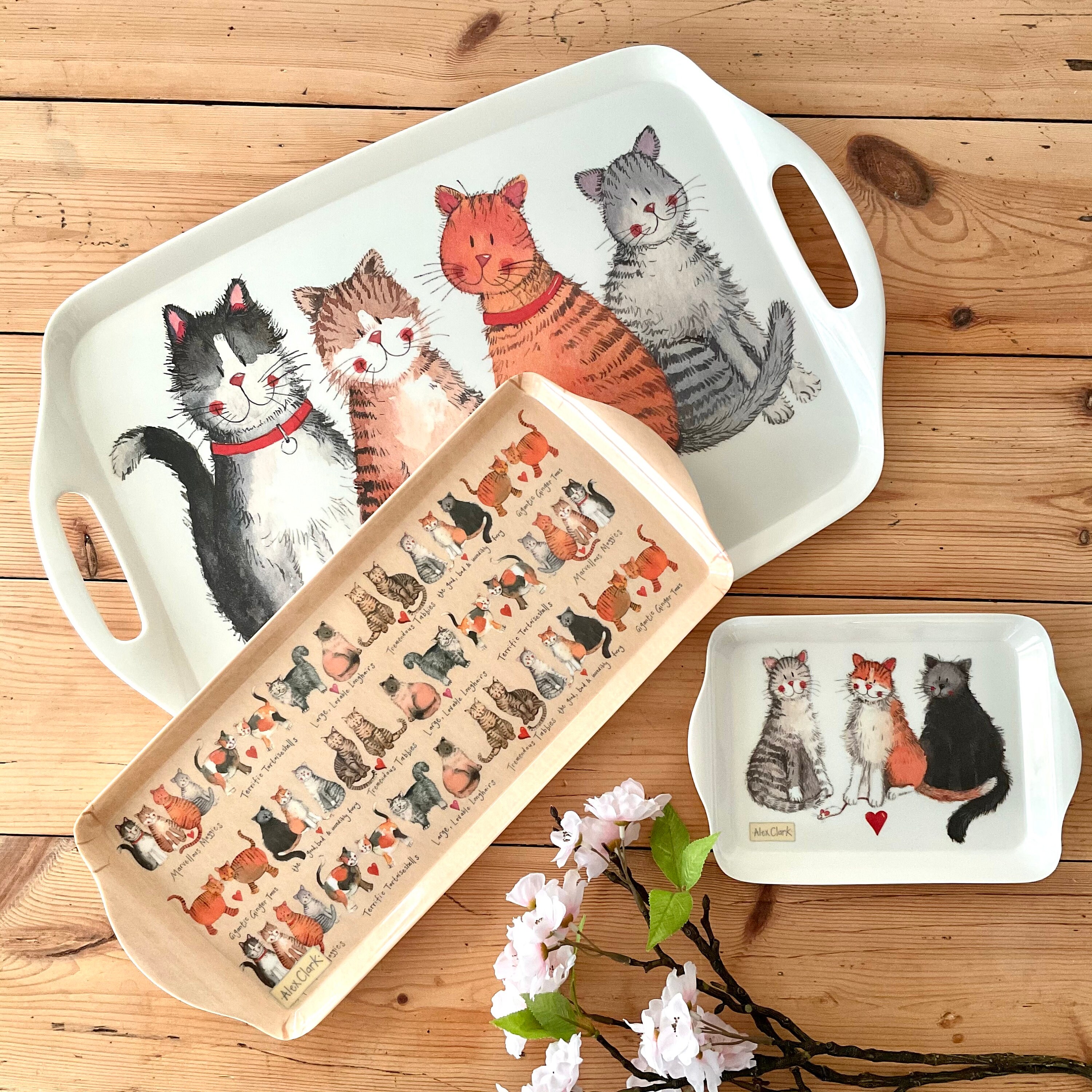 Cats Melamine Tray Set de 3 Alex Clark Etsy