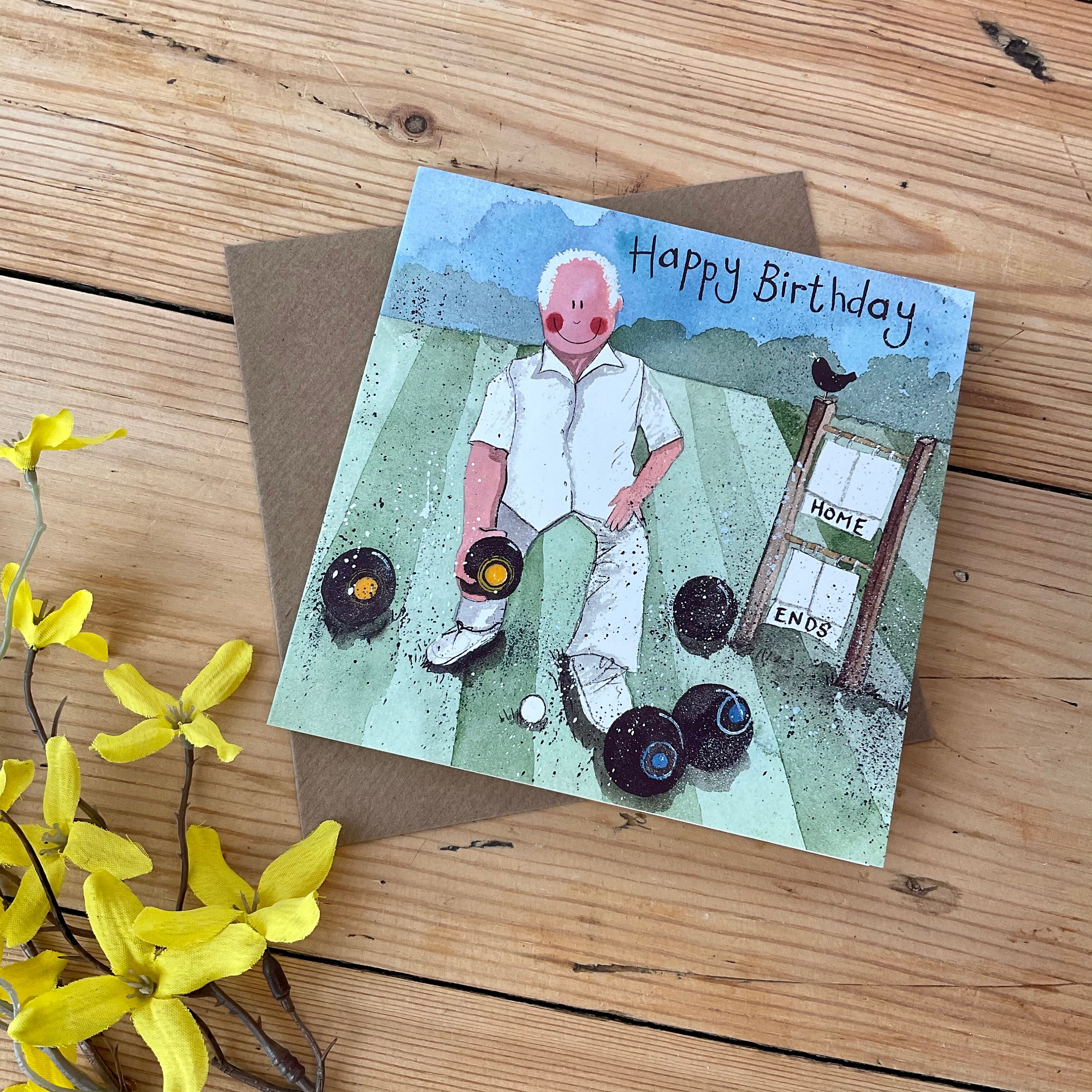 Happy Birthday Bowls Card Alex Clark Etsy